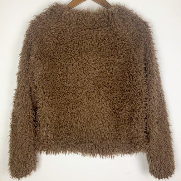 Ashley International Mocha Faux Fur Jacket - Picture 4 of 9